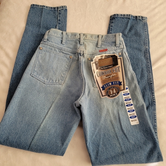 Vintage Wrangler Slim Fit Ombre Straight Leg Western - Picture 7 of 7